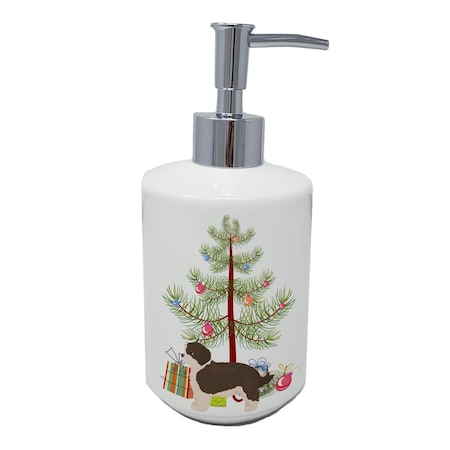 Carolines Treasures 7 x 3.5 in. Havapoo No.1 Christmas Tree Ceramic Soap Dispenser CK3840SOAP